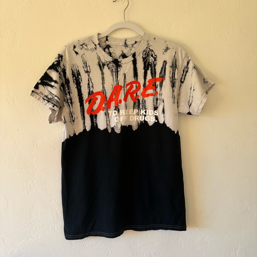 Black and White Tie-Dye Men's Shirt
